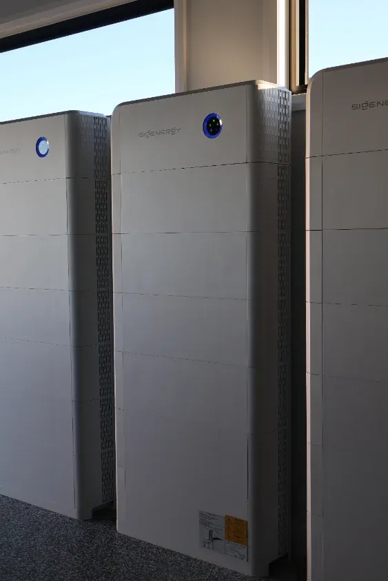 Sigenergy SigenStor battery towers lined up in natural light
